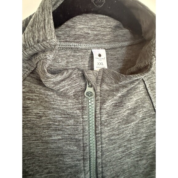 Yogalicious Athletic Jacket Women's XXL Green Full Zip Long Sleeve Mock Neck - Picture 3 of 10